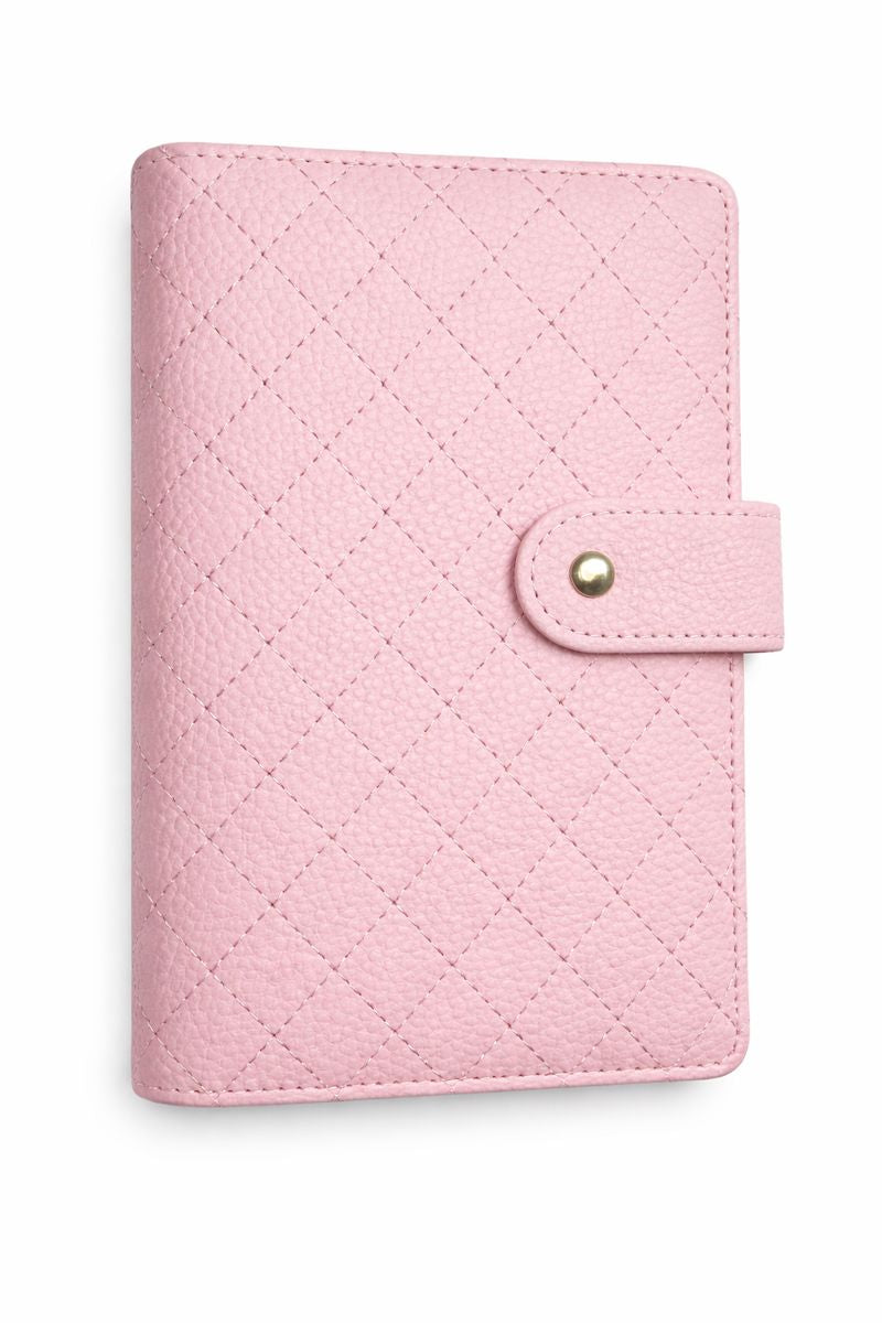 Blush Pink Quilted A6 Binder