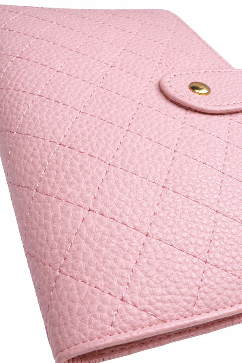 Blush Pink Quilted A6 Binder
