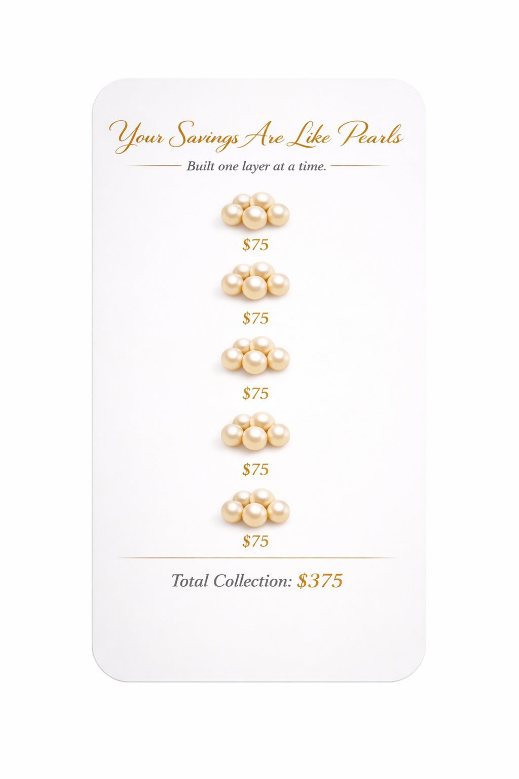 Your Savings Are Like Pearls Challenge