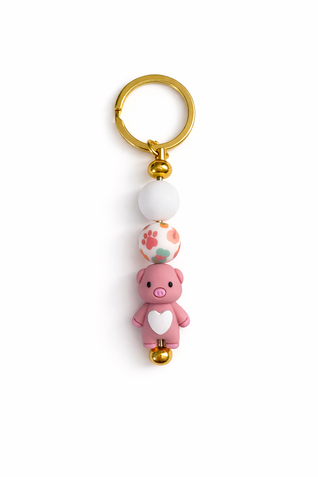Pink Pig Keychain
