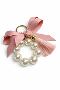 Pearl Bow Keychain Bracelet