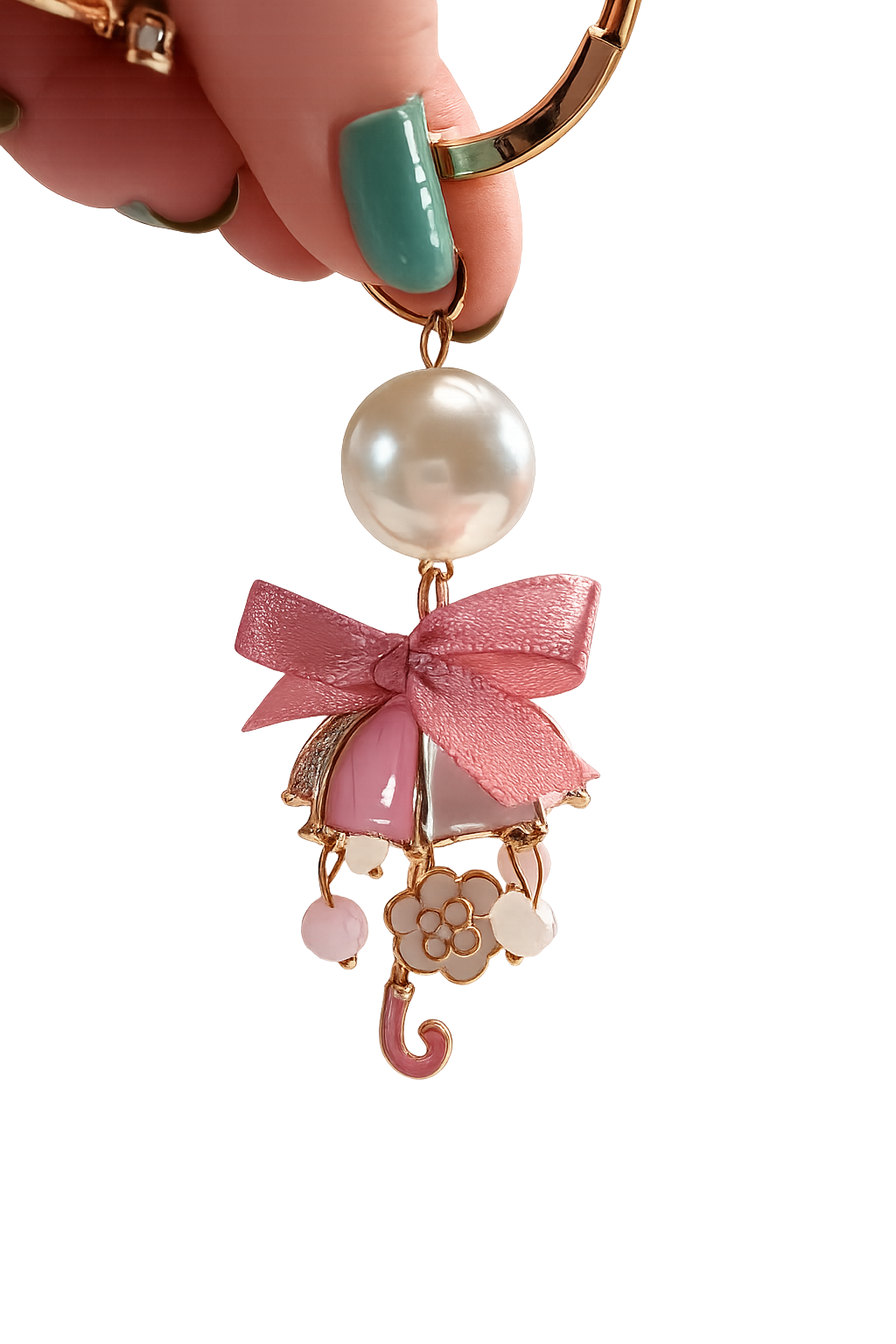 Blush Pearl Umbrella Charm